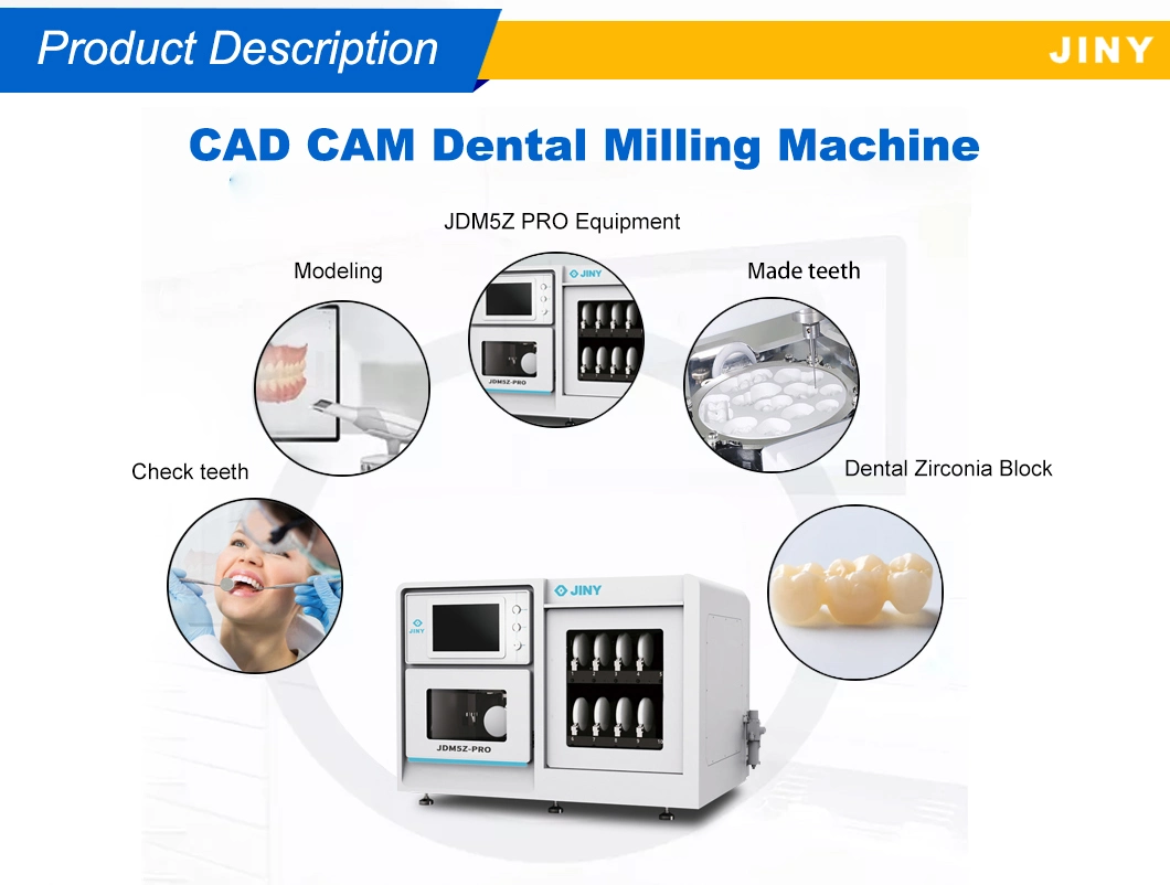 China New Hot Sale 5 Axis Dental CAD Cam Milling Machine Price Jdm5z PRO for Dental Lab Dental Implant Machine