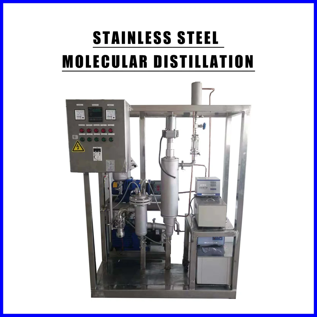 Newest Factory Price Stainless Steel Wiped Film Molecular Distillator for Purifying Plants Oil