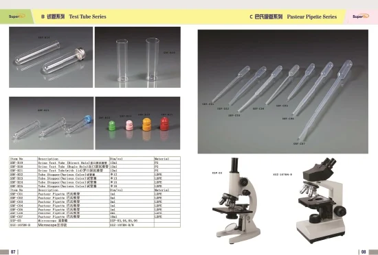 Pipetta Pasteur monouso per trasferimento da laboratorio 2ml, 3ml, 5ml